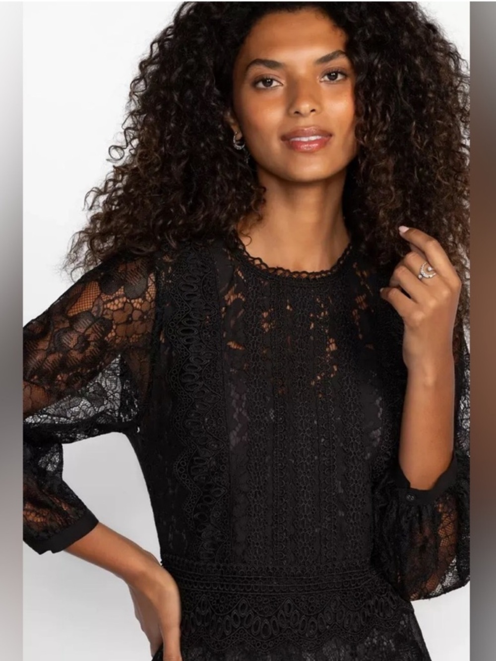 Johnny Was Thea Lace Dress- Slip Lace & Slip, NWT, M